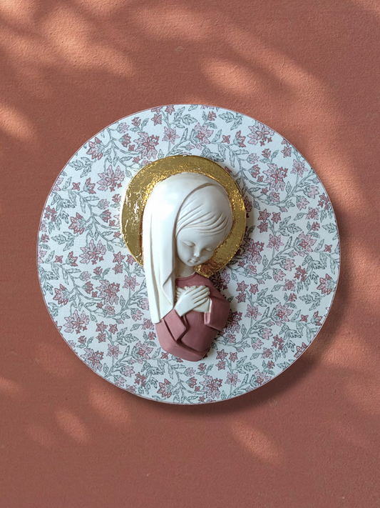 VIRGENCITA BUGANVILLA CON PAN DE ORO