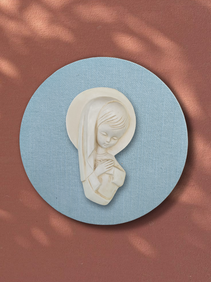 VIRGENCITA LINO AZUL