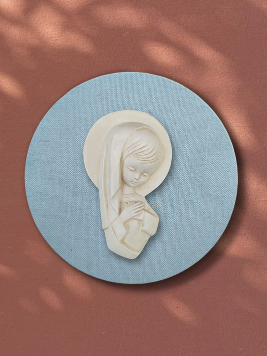VIRGENCITA LINO AZUL